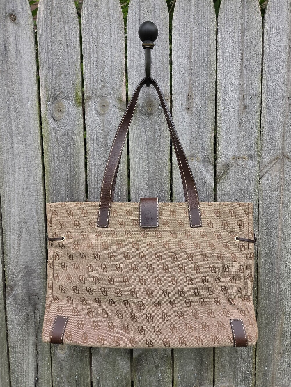 Vintage Dooney & Bourke Anniversary Signature Medium Tote Y2K 2000S